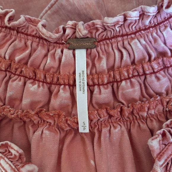 Free People Pink Ruffle Sleeve Blouse - Picture 3 of 4